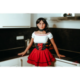 Dollfits Outfit „Blackrose“ (ohne Strümpfe) - Größe: 166 cm BH-Größe: C Brust: 82 cm Taille: 53 cm Hüfte: 84 cm