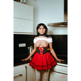 Dollfits Outfit „Blackrose“ (ohne Strümpfe) - Größe: 166 cm BH-Größe: C Brust: 82 cm Taille: 53 cm Hüfte: 84 cm