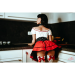 Dollfits Outfit „Blackrose“ (ohne Strümpfe) - Größe: 166 cm BH-Größe: C Brust: 82 cm Taille: 53 cm Hüfte: 84 cm