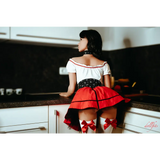 Dollfits Outfit „Blackrose“ (ohne Strümpfe) - Größe: 166 cm BH-Größe: C Brust: 82 cm Taille: 53 cm Hüfte: 84 cm
